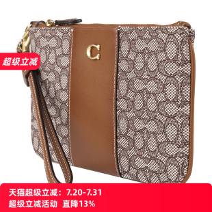 蔻驰logo标牌女士手拿包手挽包女2025年秋季 COACH