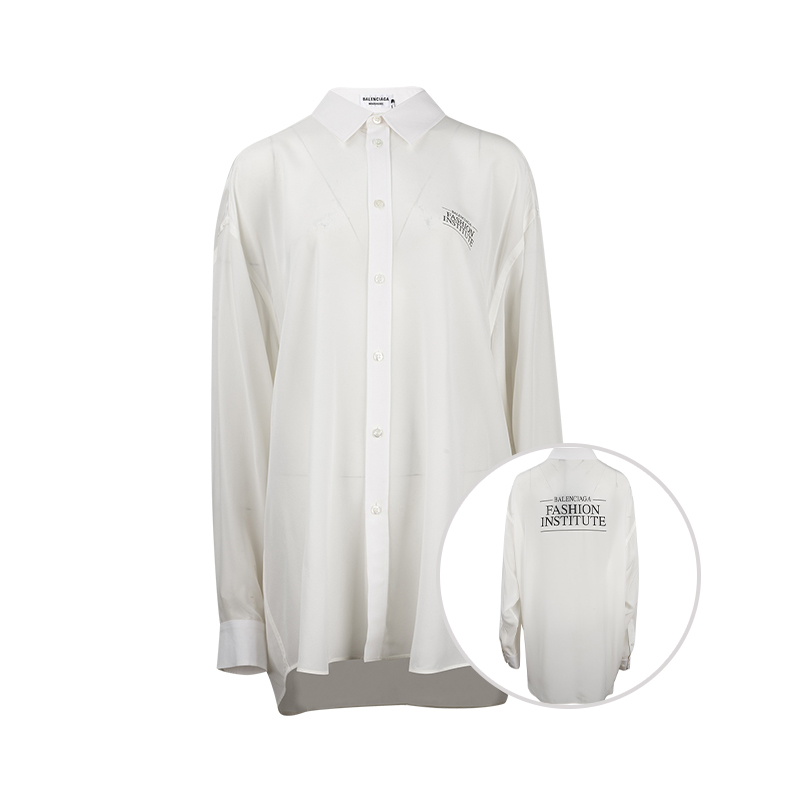 Balenciaga女士单排扣长袖衬衫