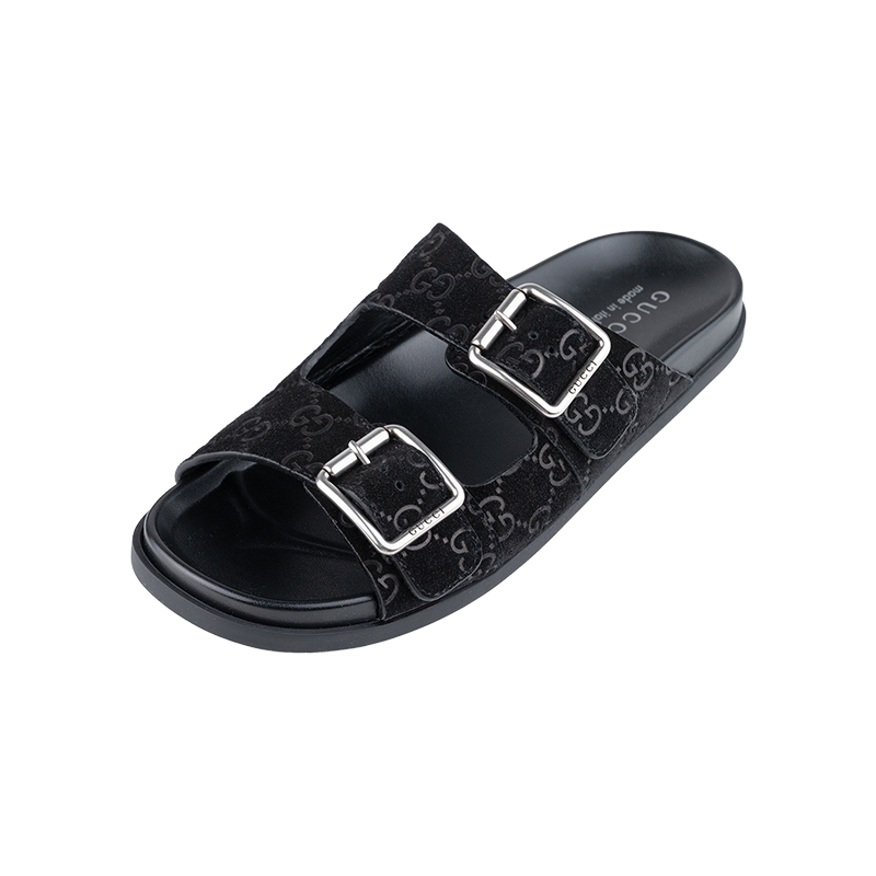 GUCCI男士一字拖休闲拖鞋