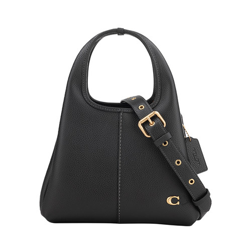 女士经典Lana纹理皮质手提包