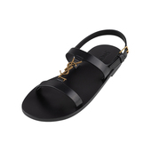 女2026年新品 SAINT LAURENT圣罗兰女士圆头搭扣一字带凉鞋 推广