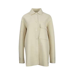 JIL 毛呢外套女 SANDER女士单排扣舒适落肩纯色翻领长袖