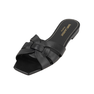 推选XY 凉拖女夏季 SAINT LAURENT圣罗兰女士露趾一字方头时尚