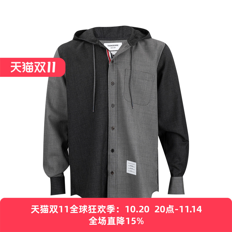 ThomBrowne男士连帽长袖衬衫