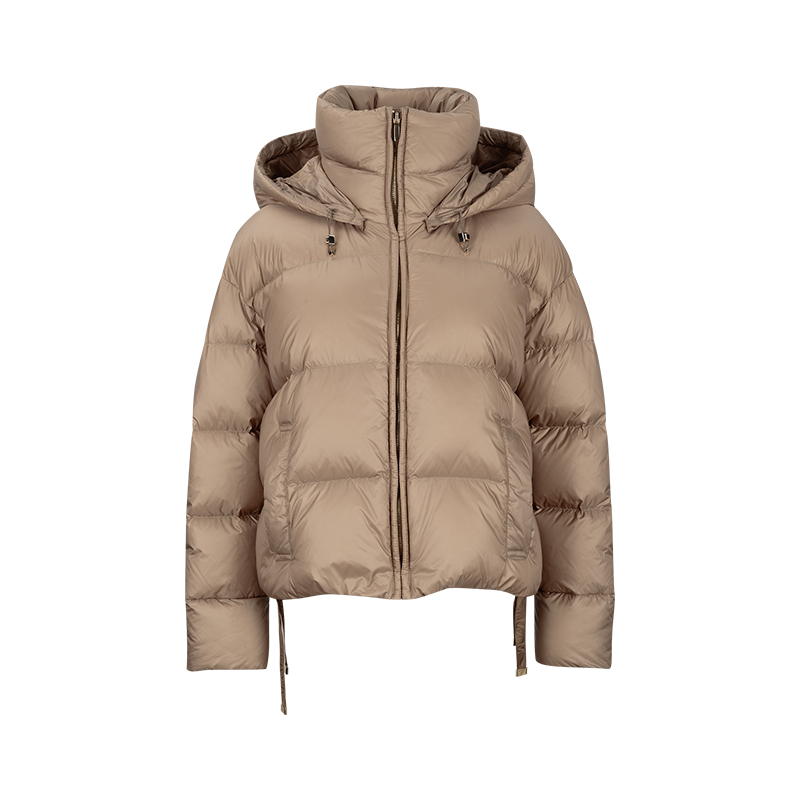 麦丝玛拉女士经典连帽拉链羽绒服