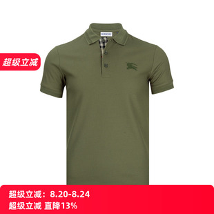 七夕Burberry博柏利男士 男推广 短袖 直筒套头刺绣Polo衫