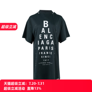 T恤女夏季 Balenciaga巴黎世家女士字母宽松套头圆领短袖 推广