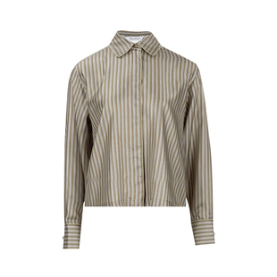 推选 女春秋2026年新品 MaxMara麦丝玛拉女士条纹翻领长袖 衬衫