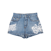 Ermanno 女推选XY 短裤 Scervino 女士蕾丝刺绣破洞牛仔裤