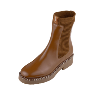 Chloe蔻依女士休闲针织拼接短靴靴子女促销