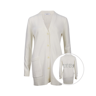 MaxMara麦丝玛拉女士纯色V领单排扣落肩长袖 女推选 针织衫