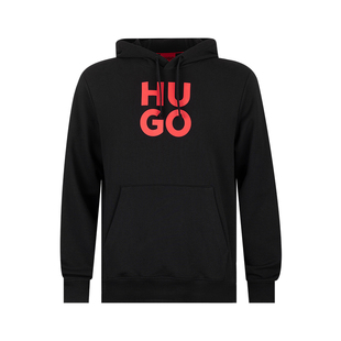 Hugo Boss雨果博士男士字母logo全棉连帽套头卫衣男秋冬推广XY