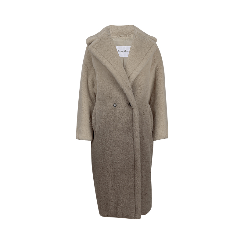 MaxMara麦丝玛拉女士渐变色双排扣毛绒大衣女秋冬