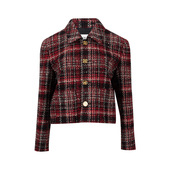 CELINE赛琳女士格纹羊毛衬衫 领保暖夹克外套女秋冬2026年新品 推广