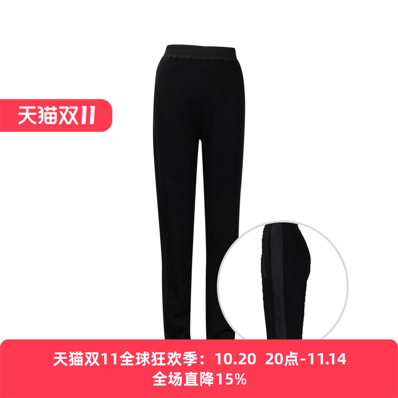 蒙口女士贴钻LOGO图案休闲裤长裤