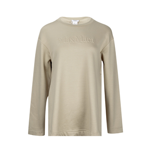 MaxMara麦丝玛拉女士LOGO压花侧边开衩加绒卫衣女2026年新品 推选