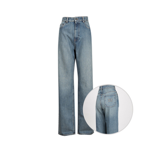 MIU 女春秋 MIU缪缪女士纯色纽扣休闲牛仔裤