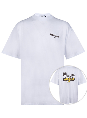 MSGM字母logo印花全棉男士短袖T恤男春夏精选XY