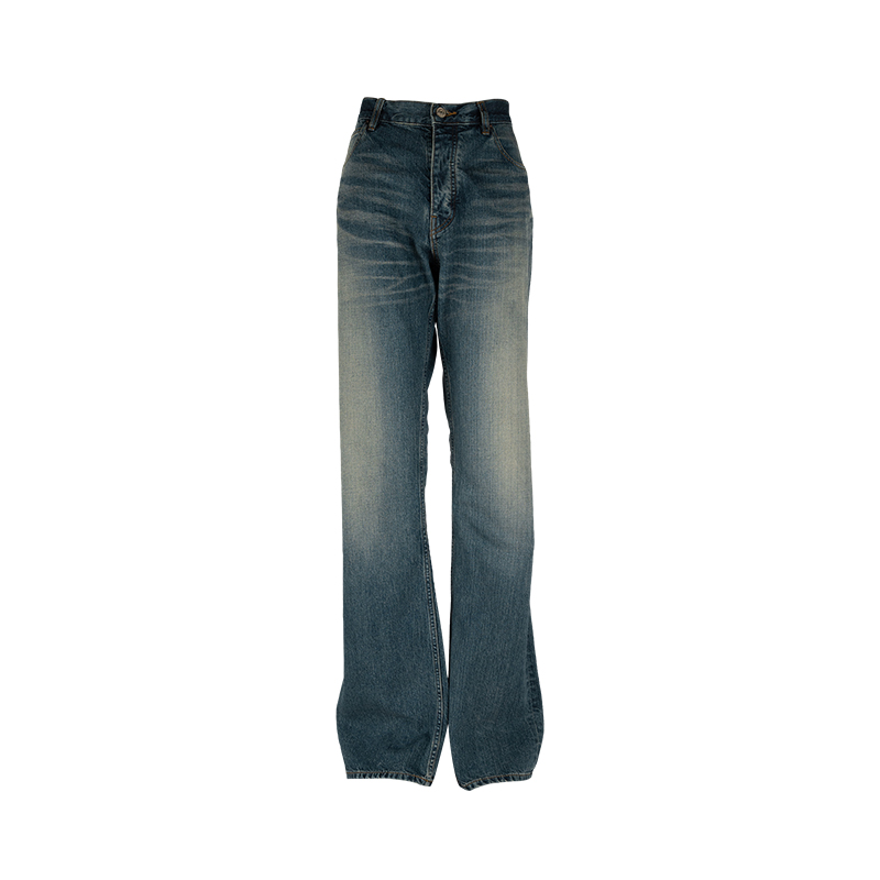 Balenciaga巴黎世家女士低腰全棉直筒牛仔裤长裤女2025年春夏新款