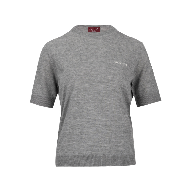 古驰女士短袖圆领混纺短袖T恤