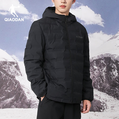 乔丹官方正品保暖防泼水羽绒服