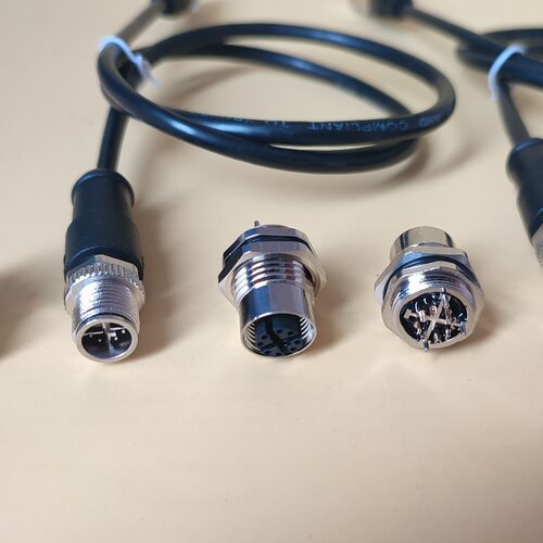 M12XCODE编码网络5G工业防水连接器插头传感器8芯工业自动化网线