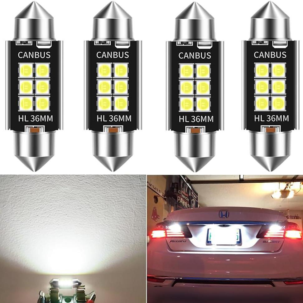 12-24V 6000K350LM  36mm 3030SDM 6灯阅读灯 牌照灯双尖灯T10
