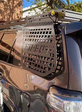 适用于10-22丰田超霸侧窗护甲 4Runner外窗置物架 多功能侧窗网板