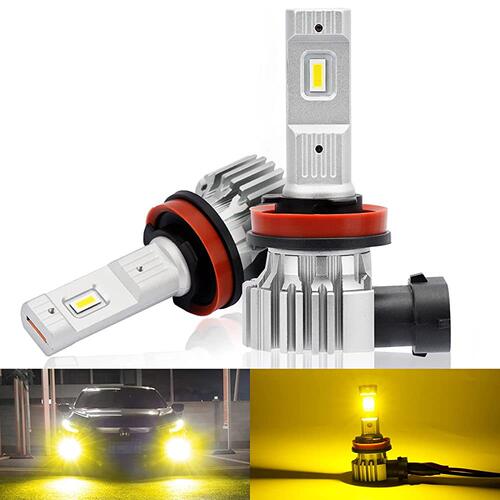 H8 H11 H16 航空铝 一体式 高亮度 单色 3000K 黄光 LED 汽车雾灯