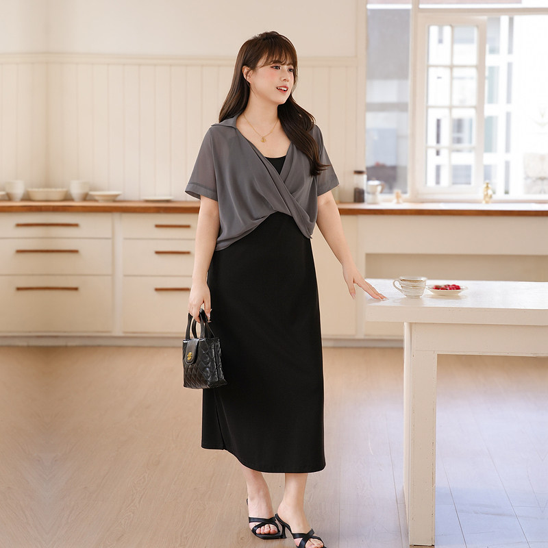 慕翎大码女装轻熟优雅风两件套夏季韩版显瘦通勤时尚套装胖妹妹mm