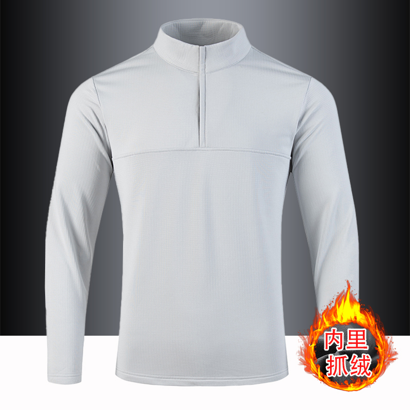 半拉链上衣男秋冬季保暖抓绒卫衣