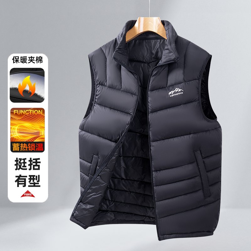 羽绒棉马甲加厚保暖立领背心外套
