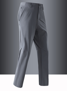 2026年新款户外速干弹力休闲裤男透气登山冲锋防风防水灰色直筒裤