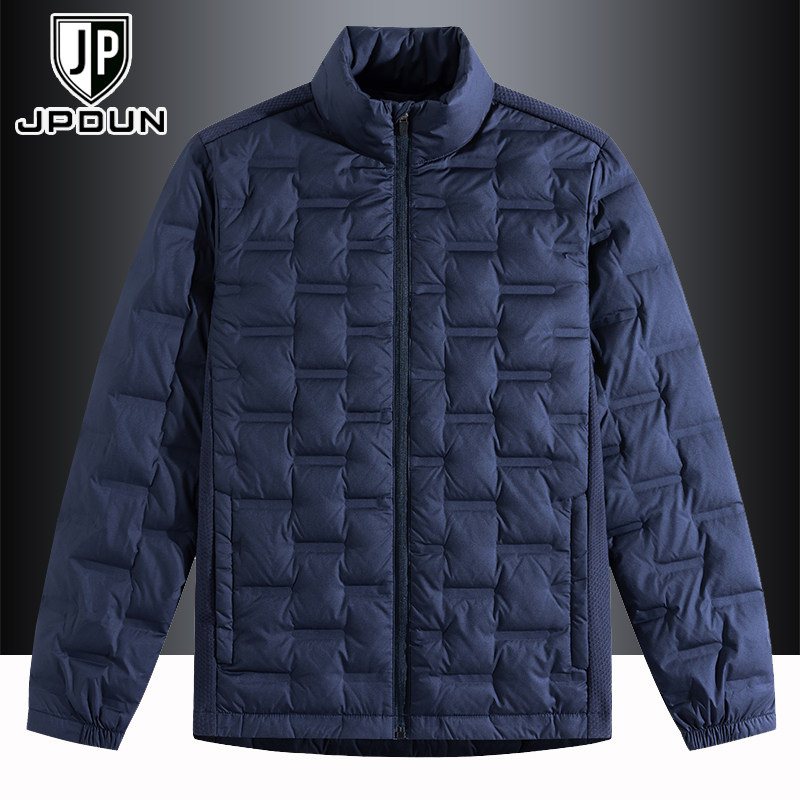 户外运动轻薄羽绒服男短款立领时尚宽松大码保暖防寒休闲秋冬外套