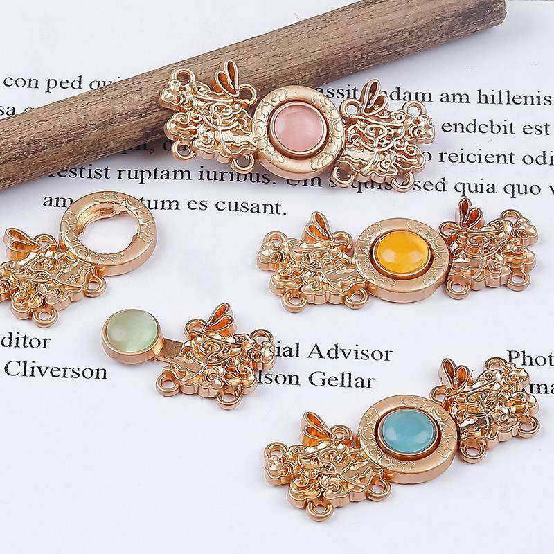 明制子母扣汉服旗袍唐装金属盘扣云肩祥云对扣古装复古古风装饰扣,居家布艺,纽扣,淘宝优惠券,粉丝福利购,淘宝优惠卷