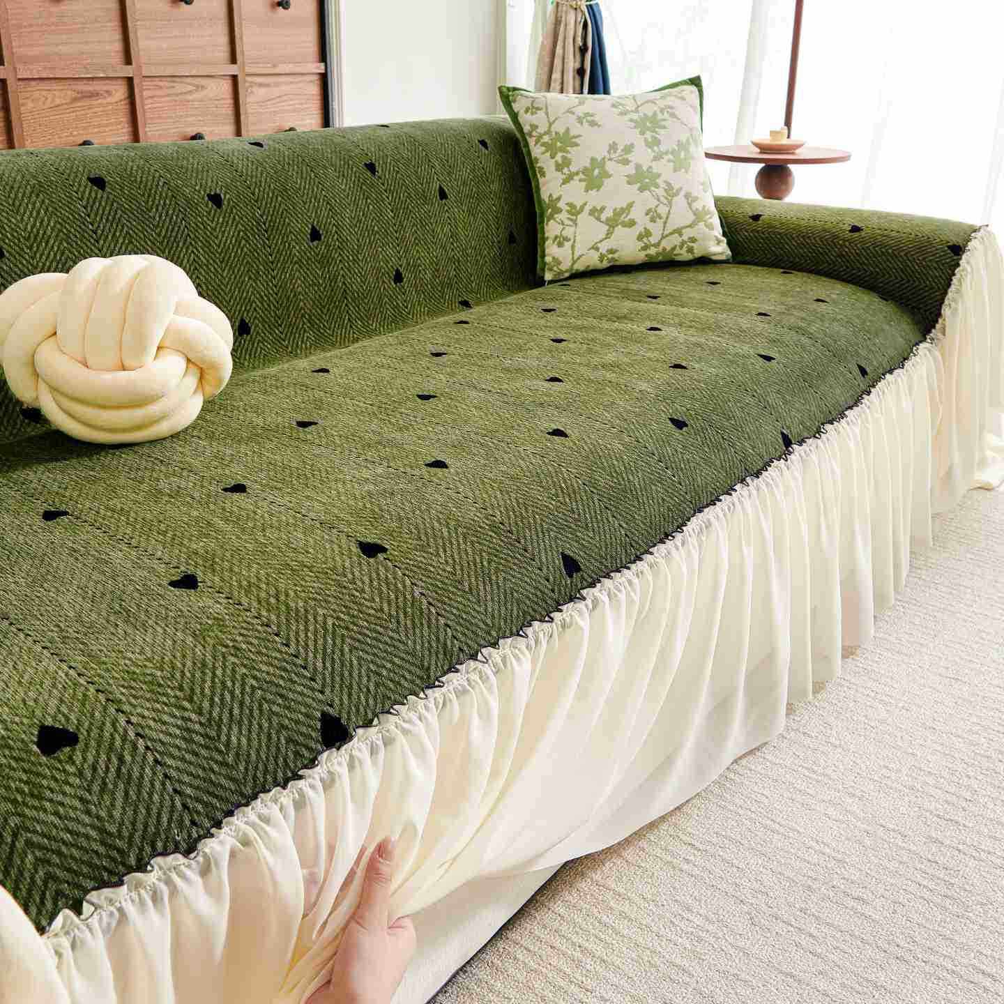 防猫抓复古风沙发盖布2026新款四季通用裙边一整张全盖沙发套罩布,居家布艺,沙发垫,淘宝优惠券,粉丝福利购,淘宝优惠卷