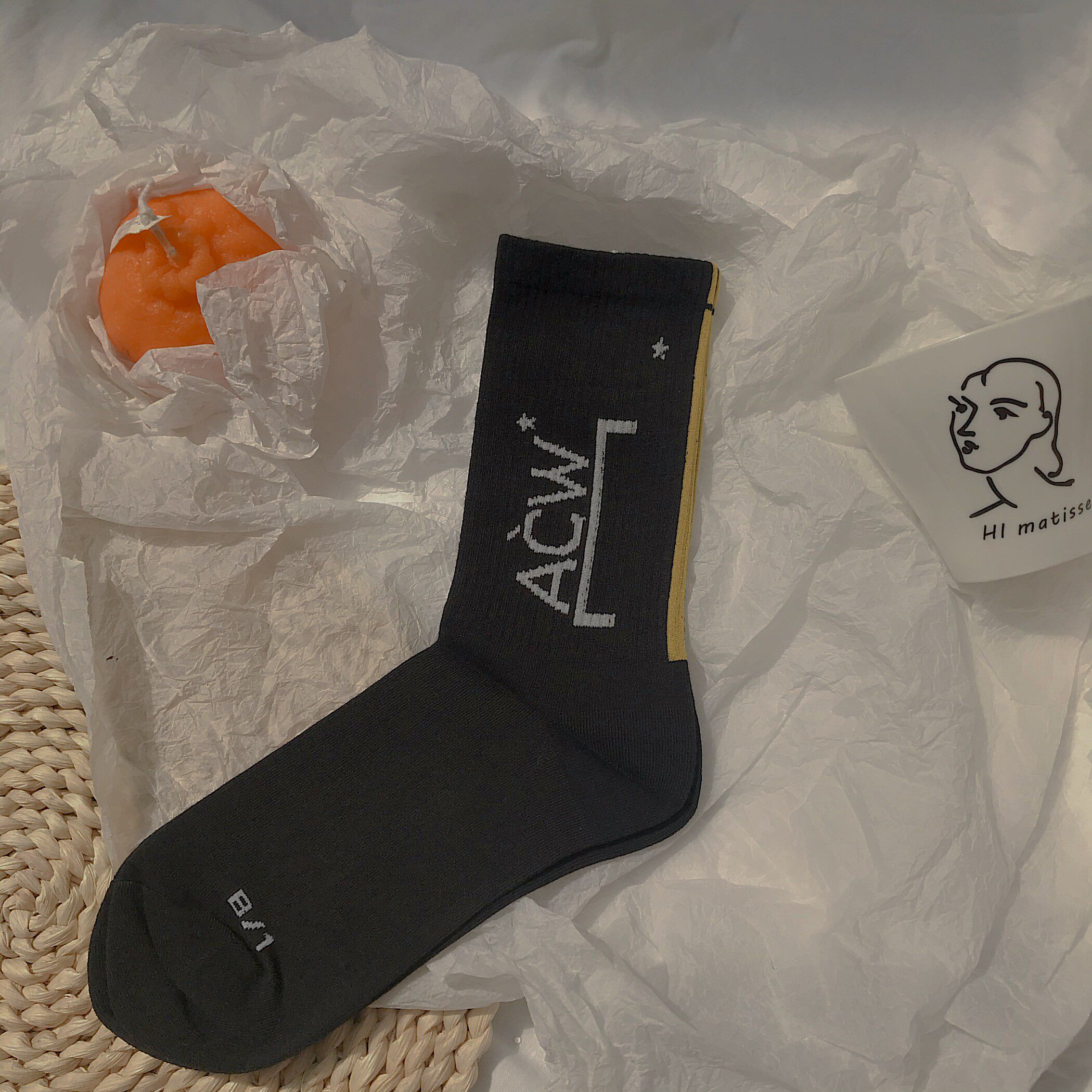 12.8元=6双包邮 袜子男女士中筒袜ins潮棉袜防臭吸汗运动篮球袜子