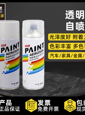德国进口透明色自喷漆家具木具汽车补漆划痕修复车用白色油漆光油