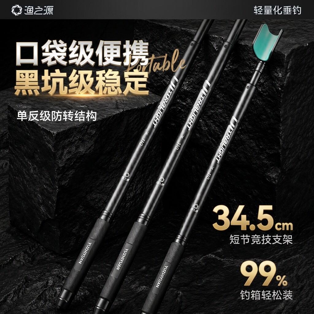 【超短节】竞技支架金属炮台黑坑图片