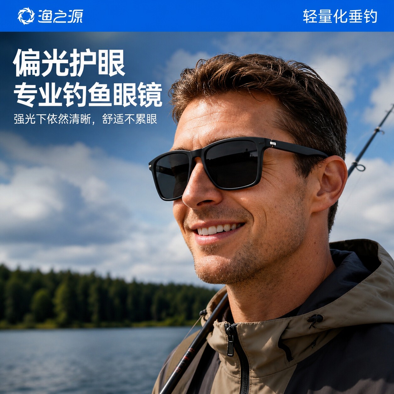 渔之源钓鱼眼镜偏光镜看漂专用防紫外线防风户外矶钓路亚钓鱼眼镜