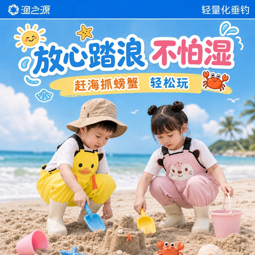 赶海服玩水服涉水裤连体衣雨鞋子
