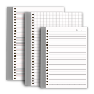 优翼活页本替芯笔记本子芯B5可拆卸外壳26孔英语方格横线a5活页纸内芯日记手帐加厚考研简约活页夹可替换内芯