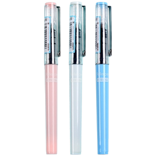 白雪针管走珠笔学生直液式0.5中性笔可换墨囊替芯巨能写签字笔黑色清新可爱超萌水笔大容量书写考试用笔芯