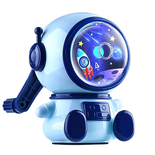 小学生专用卷笔刀削笔器转笔刀削笔刀男孩幼儿园儿童卡通宇航员造型削铅笔刀削笔器手摇文具自动进铅机削笔器