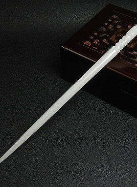 白色简约发簪女步摇花苞兰花发冠 COS汉服配饰头饰簪子发钗发饰