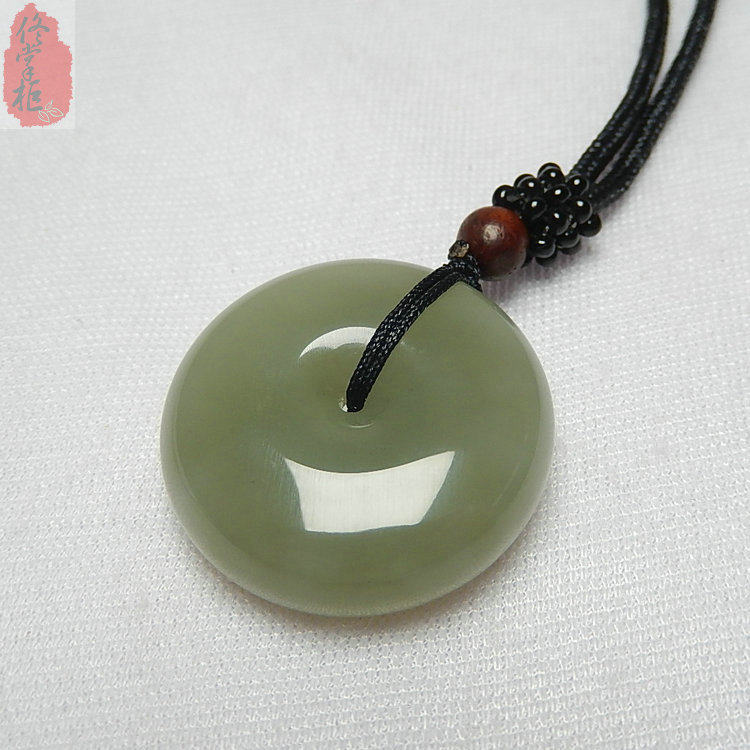 天然和田玉平安扣吊坠昆仑玉挂件 青海玉玉坠 男女款玉石项链玉佩