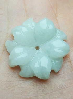 翡翠双层花吊饰汉服腰佩簪花配饰