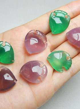 天然多彩玛瑙项链挂件玉吊坠