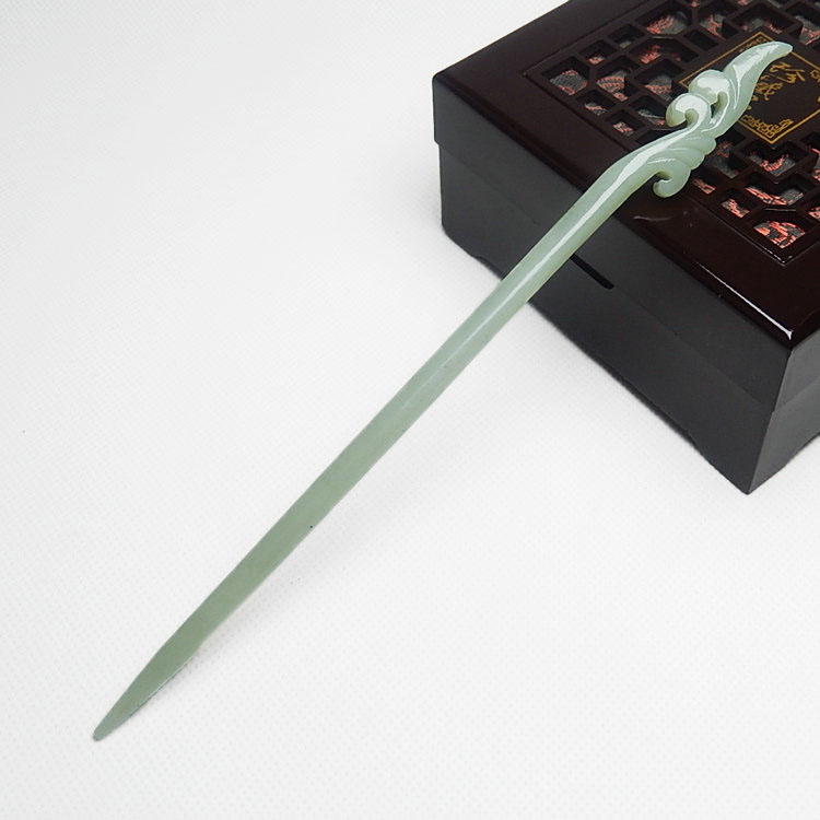 和田玉飛羽發簪漢服頭飾玉石簪子