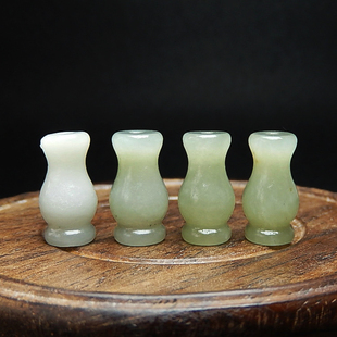 宝瓶通孔散珠天然和田玉保平配珠手工佛珠文玩手链项链串珠隔珠男